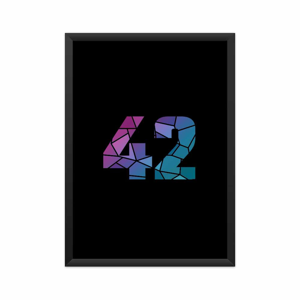 42 Number Framed Poster