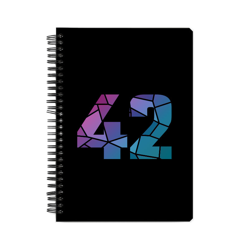 42 Number Notebook (Black, A5 Size, 100 Pages, Ruled, 6 Pack)