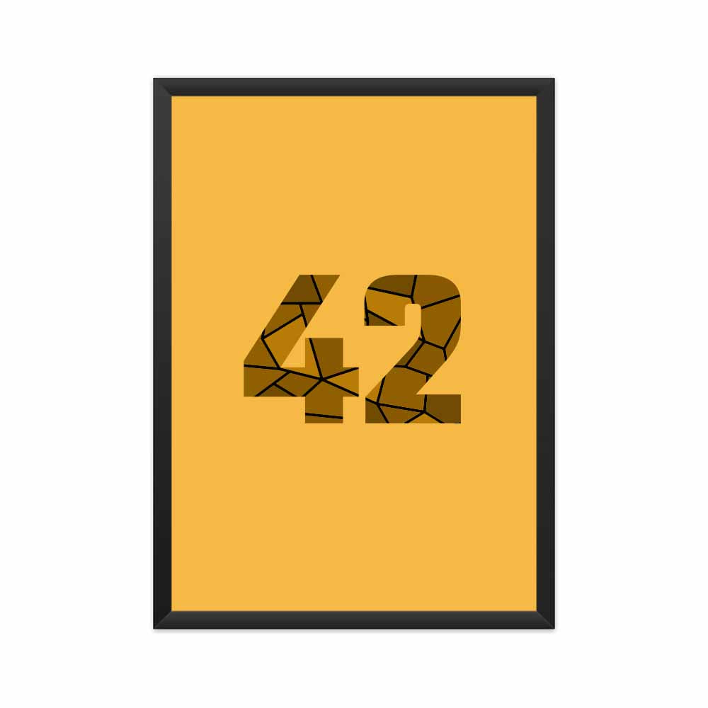 42 Number Framed Poster