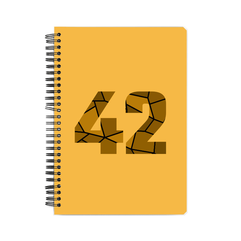 42 Number Notebook (Golden Yellow, A5 Size, 100 Pages, Ruled, 6 Pack)