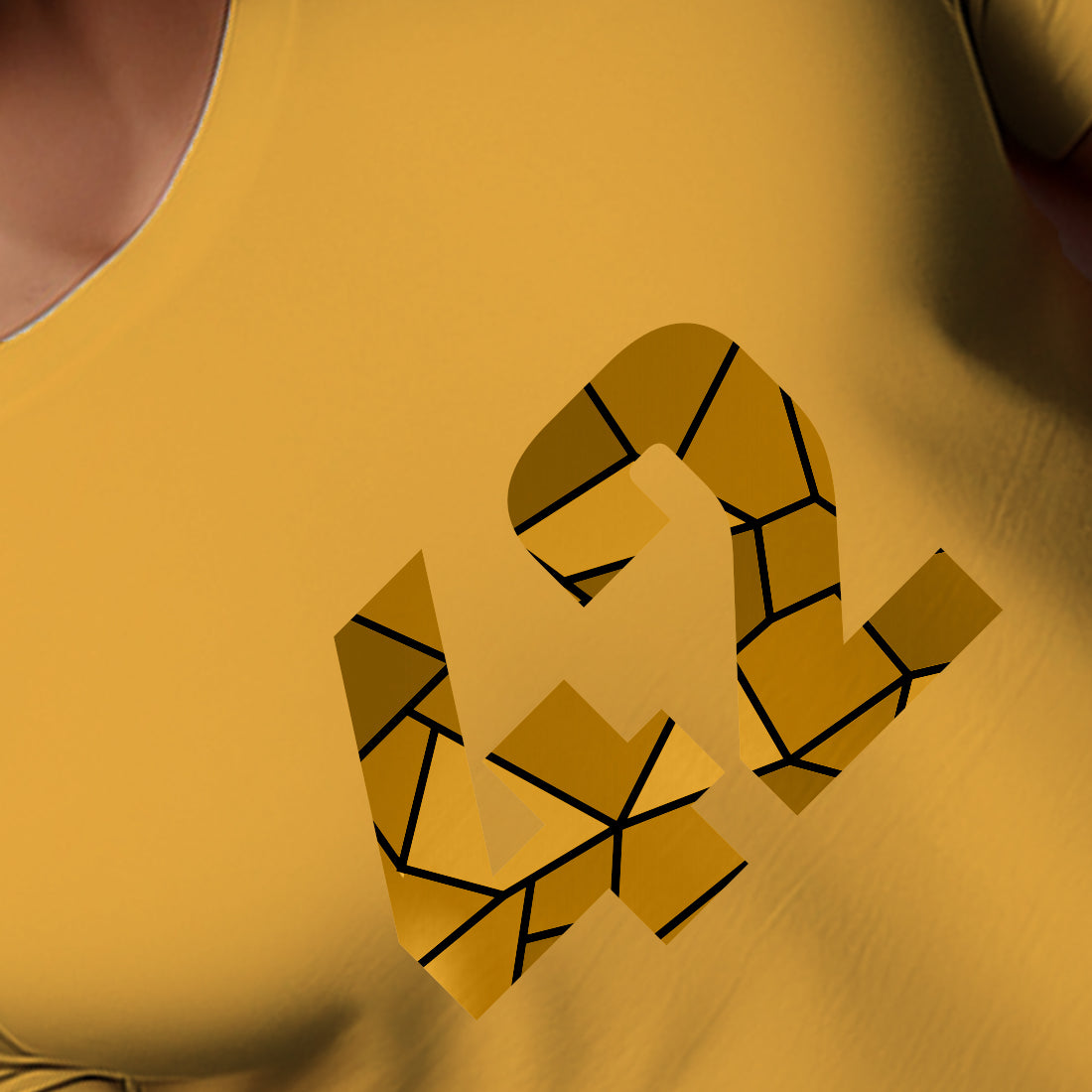 42 Number Men Unisex T-Shirt | Custom Number Graphic Tee (Golden Yellow)