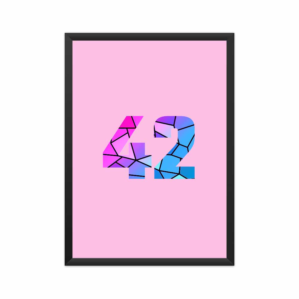 42 Number Framed Poster