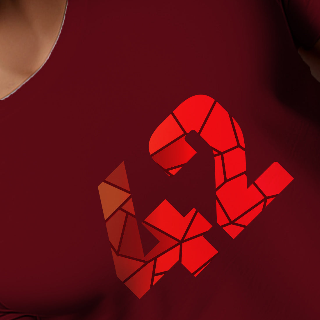 42 Number Men Unisex T-Shirt | Custom Number Graphic Tee (Maroon)