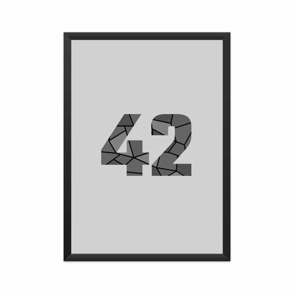 42 Number Framed Poster