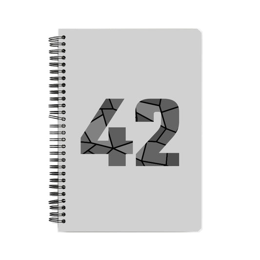 42 Number Notebook (Melange Grey, A5 Size, 100 Pages, Ruled, 6 Pack)