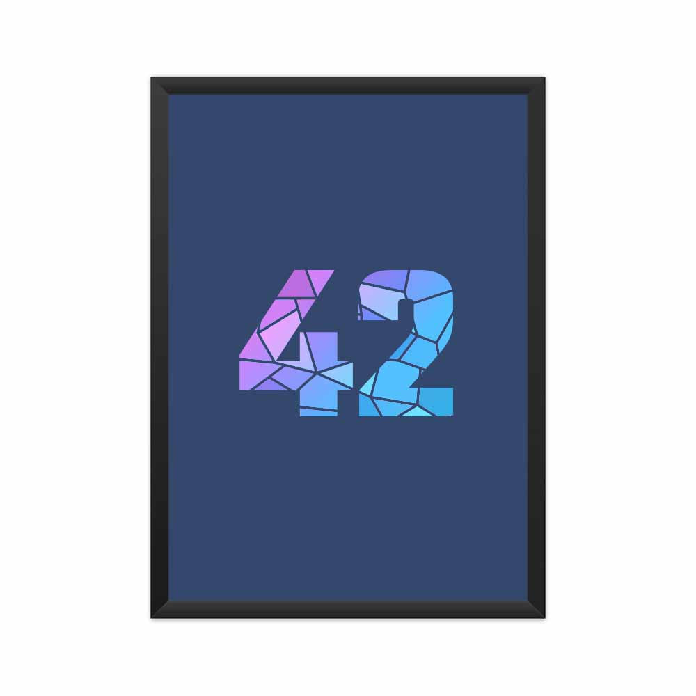 42 Number Framed Poster