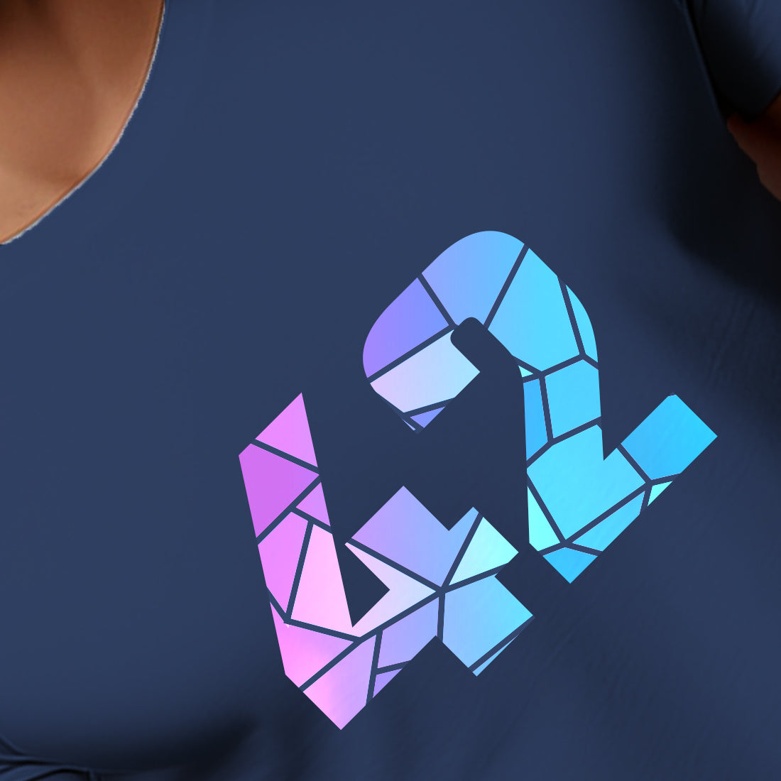 42 Number Men Unisex T-Shirt | Custom Number Graphic Tee (Navy Blue)