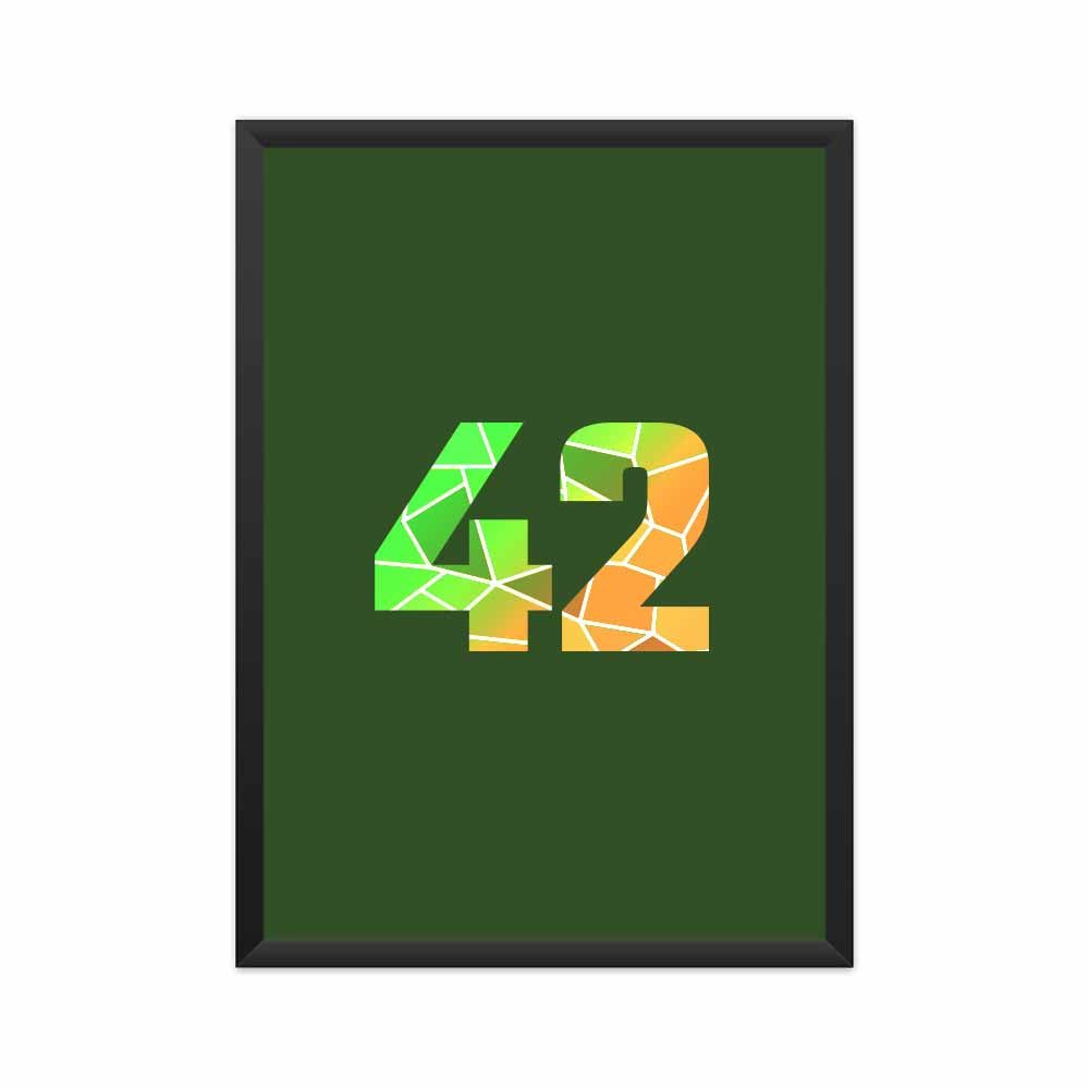 42 Number Framed Poster