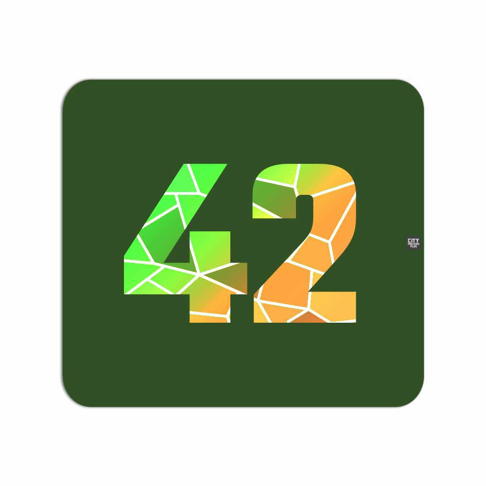 42 Number Mousepad (Olive Green)