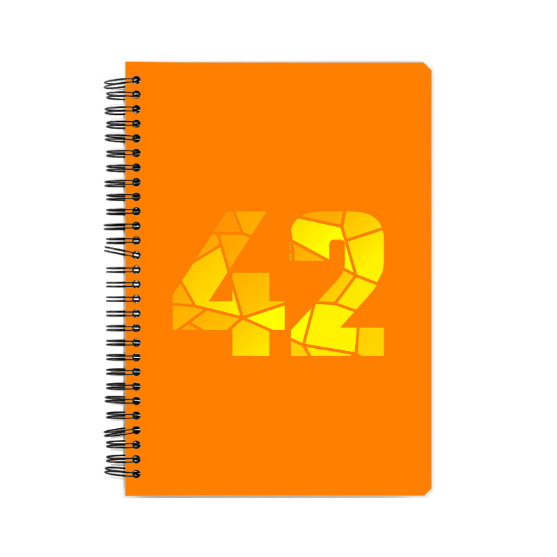 42 Number Notebook (Orange, A5 Size, 100 Pages, Ruled, 6 Pack)