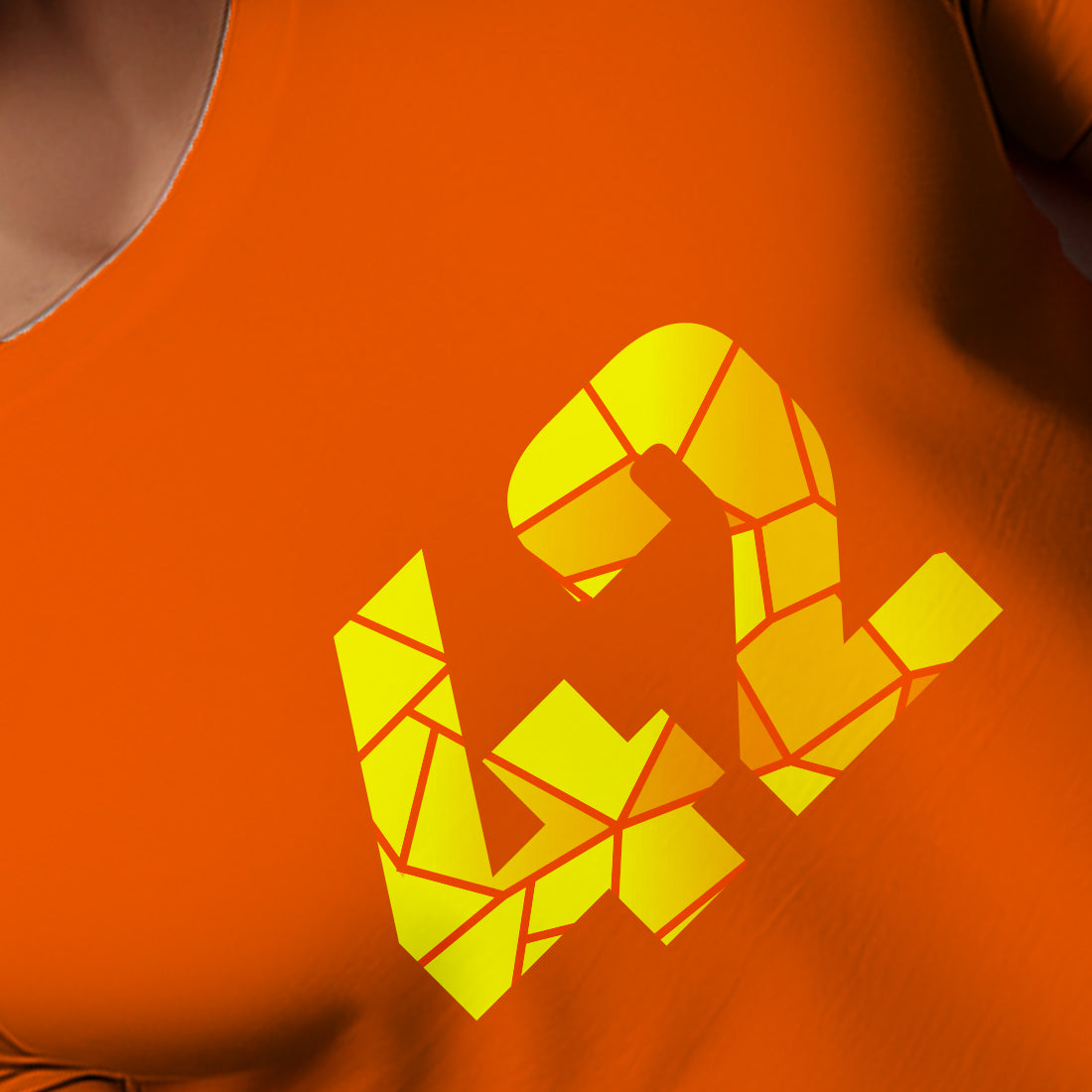 42 Number Men Unisex T-Shirt | Custom Number Graphic Tee (Orange)