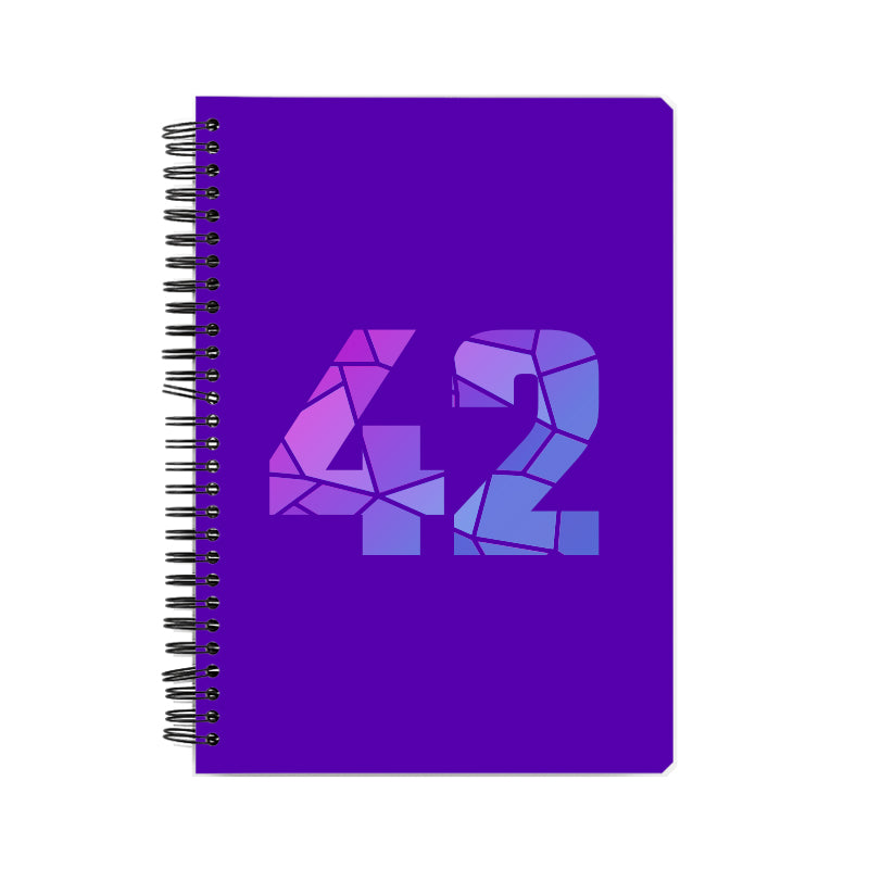 42 Number Notebook (Purple, A5 Size, 100 Pages, Ruled, 6 Pack)