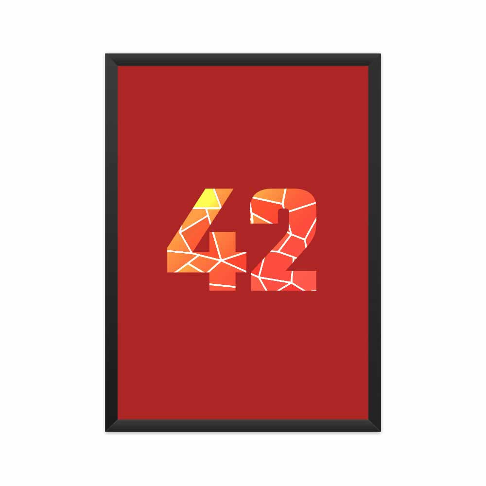 42 Number Framed Poster