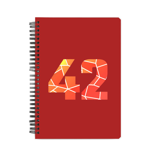 42 Number Notebook (Red, A5 Size, 100 Pages, Ruled, 6 Pack)