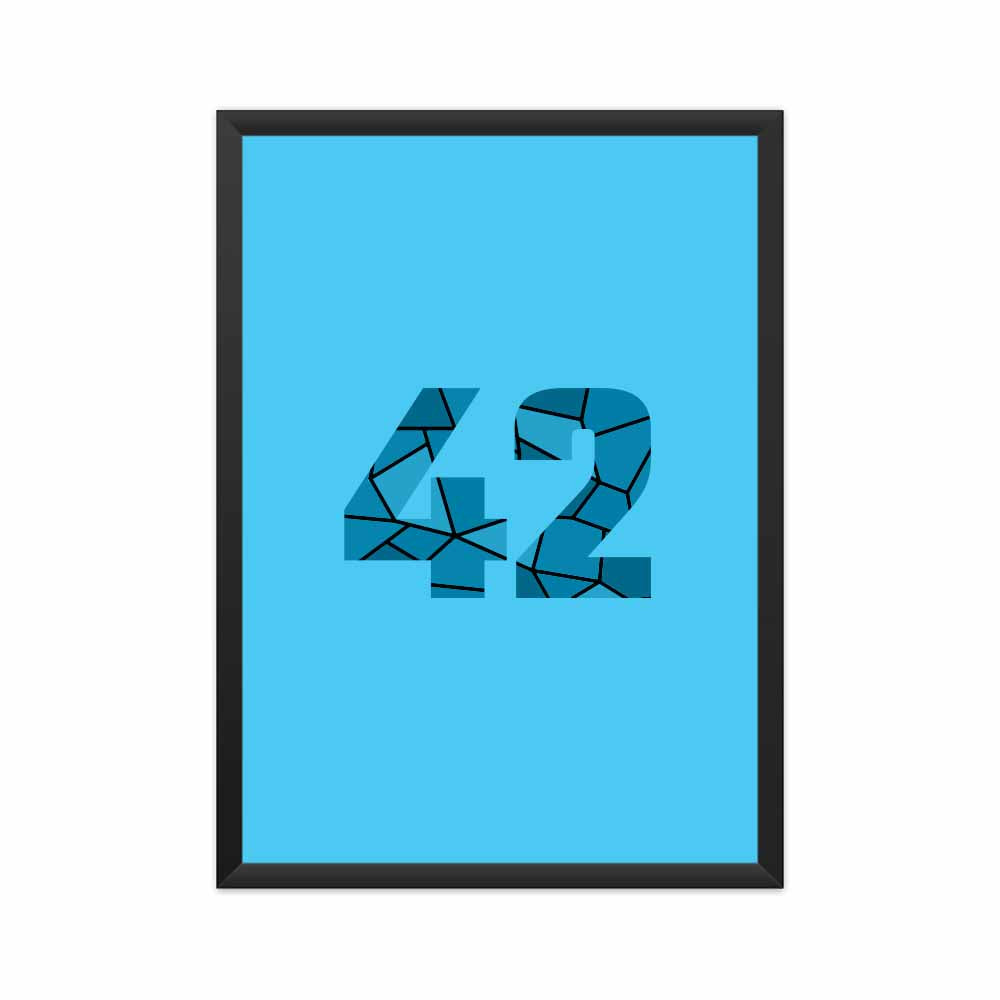 42 Number Framed Poster