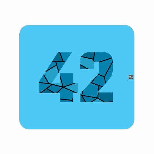 42 Number Mousepad (Sky Blue)