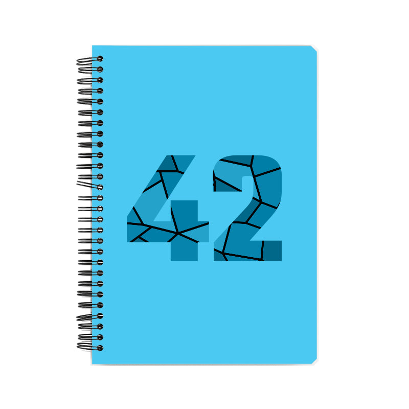 42 Number Notebook (Sky Blue, A5 Size, 100 Pages, Ruled, 6 Pack)