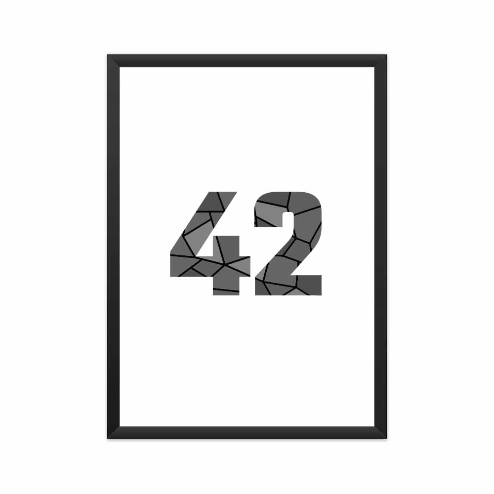 42 Number Framed Poster