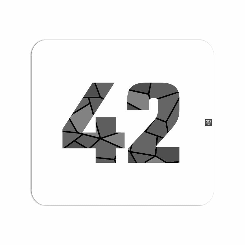 42 Number Mousepad (White)