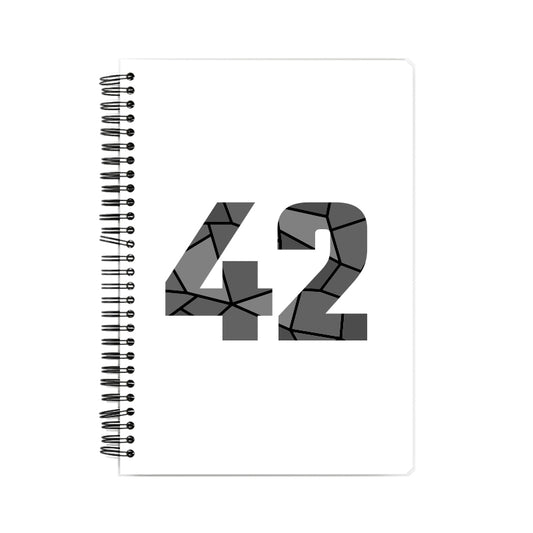 42 Number Notebook (White, A5 Size, 100 Pages, Ruled, 6 Pack)