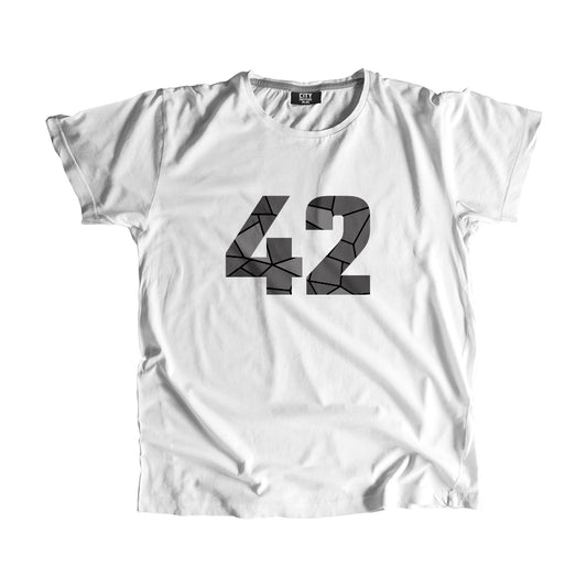 42 Number Men Unisex T-Shirt | Custom Number Graphic Tee (White)
