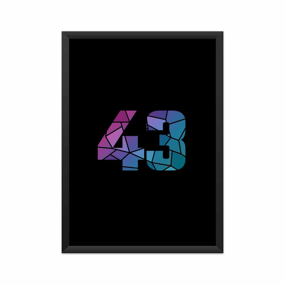 43 Number Framed Poster