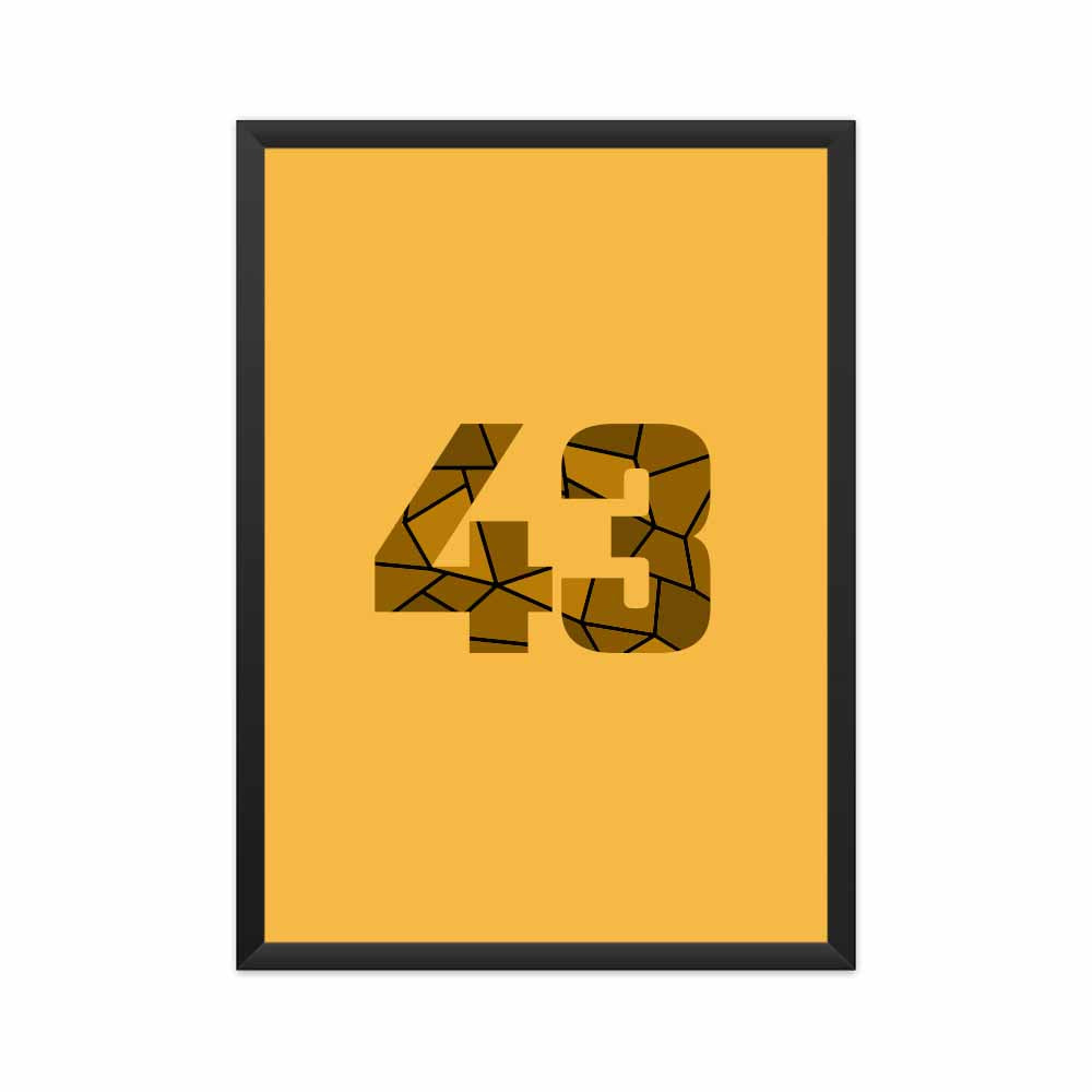 43 Number Framed Poster