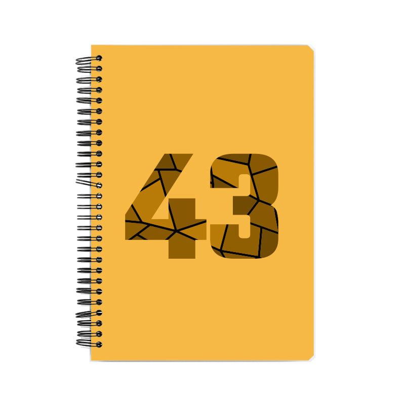 43 Number Notebook (Golden Yellow, A5 Size, 100 Pages, Ruled, 6 Pack)