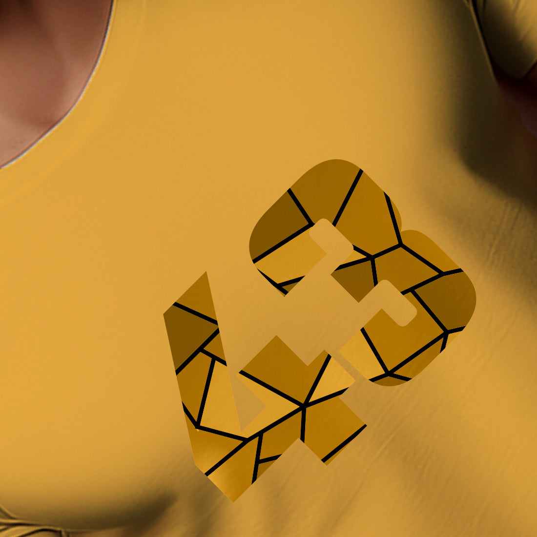 43 Number Men Unisex T-Shirt | Custom Number Graphic Tee (Golden Yellow)