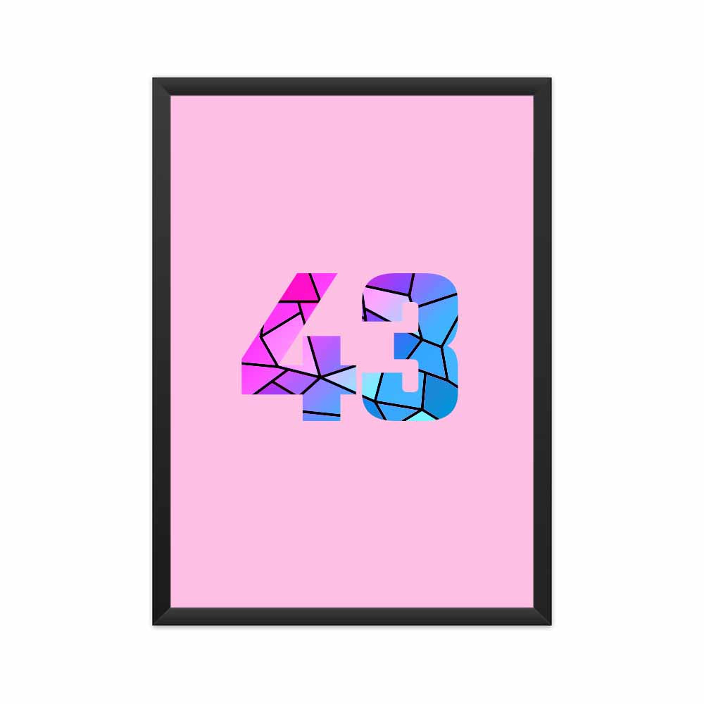 43 Number Framed Poster