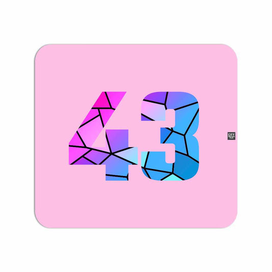 43 Number Mousepad (Light Pink)