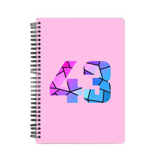 43 Number Notebook (Light Pink, A5 Size, 100 Pages, Ruled, 6 Pack)