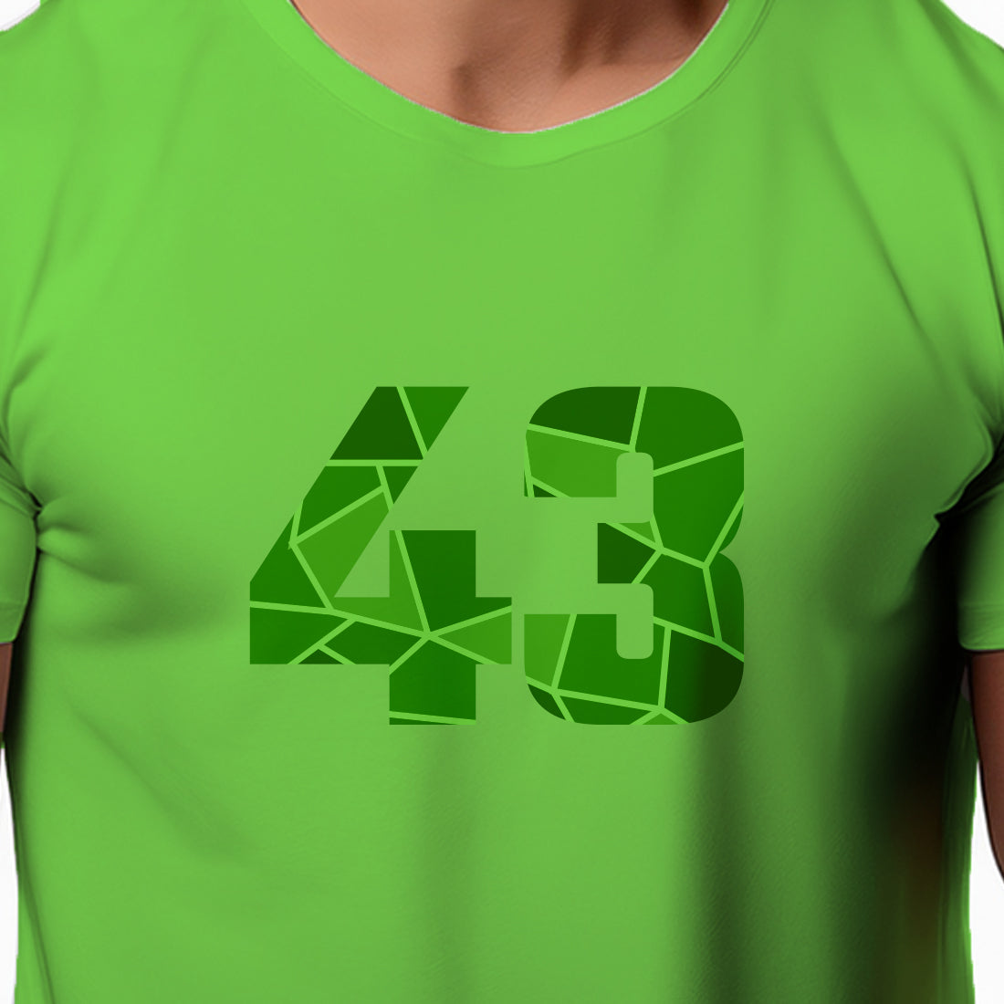 43 Number Men Unisex T-Shirt | Custom Number Graphic Tee (Liril Green)