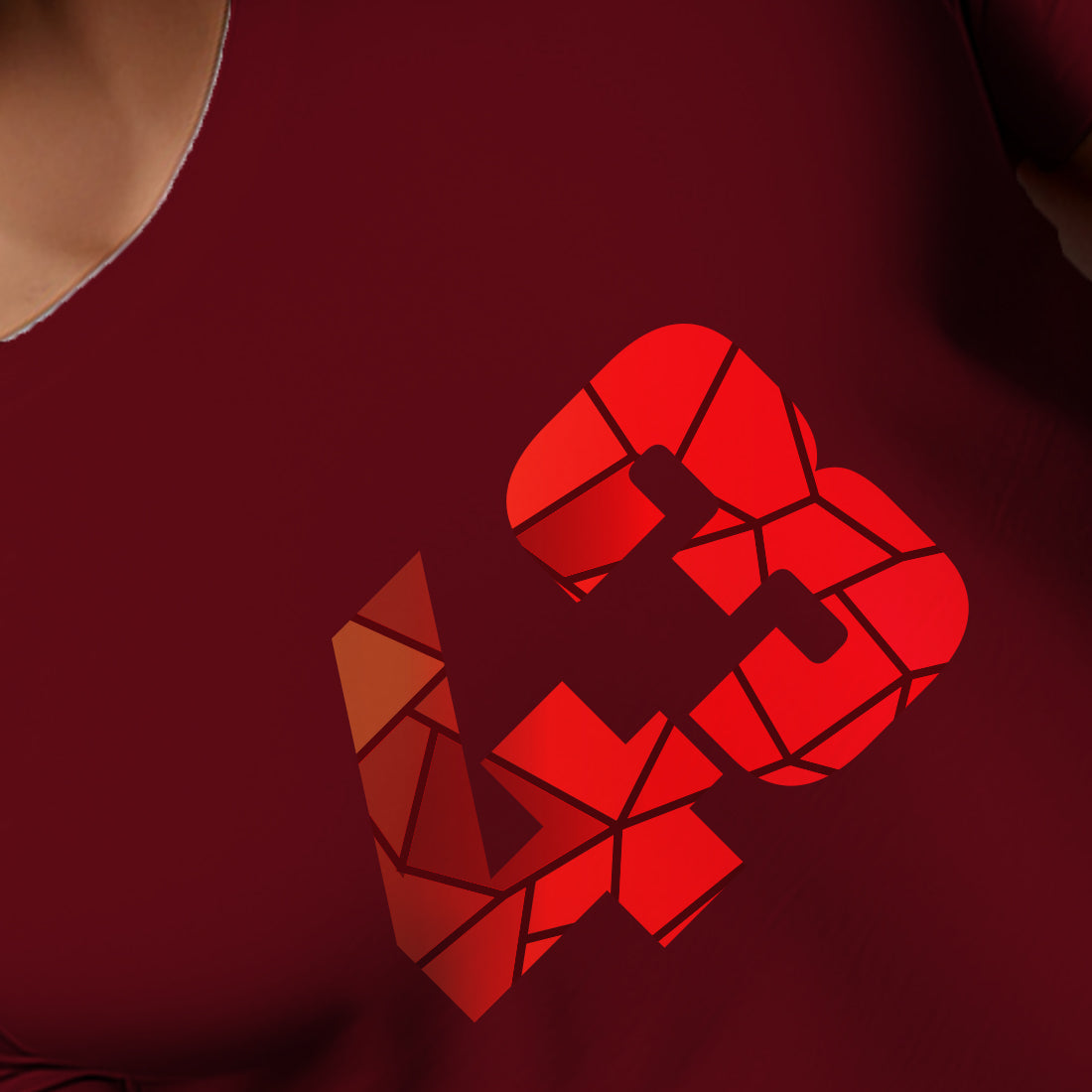 43 Number Men Unisex T-Shirt | Custom Number Graphic Tee (Maroon)