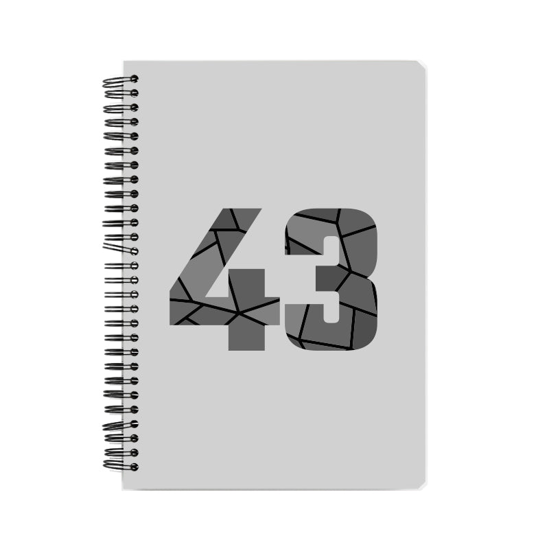 43 Number Notebook (Melange Grey, A5 Size, 100 Pages, Ruled, 6 Pack)