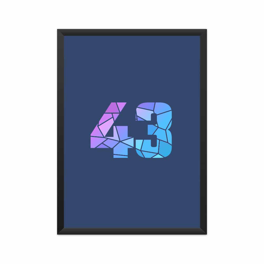 43 Number Framed Poster