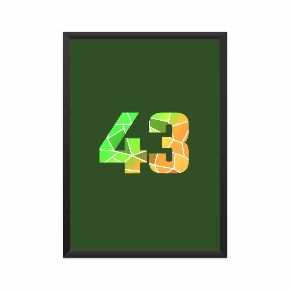 43 Number Framed Poster