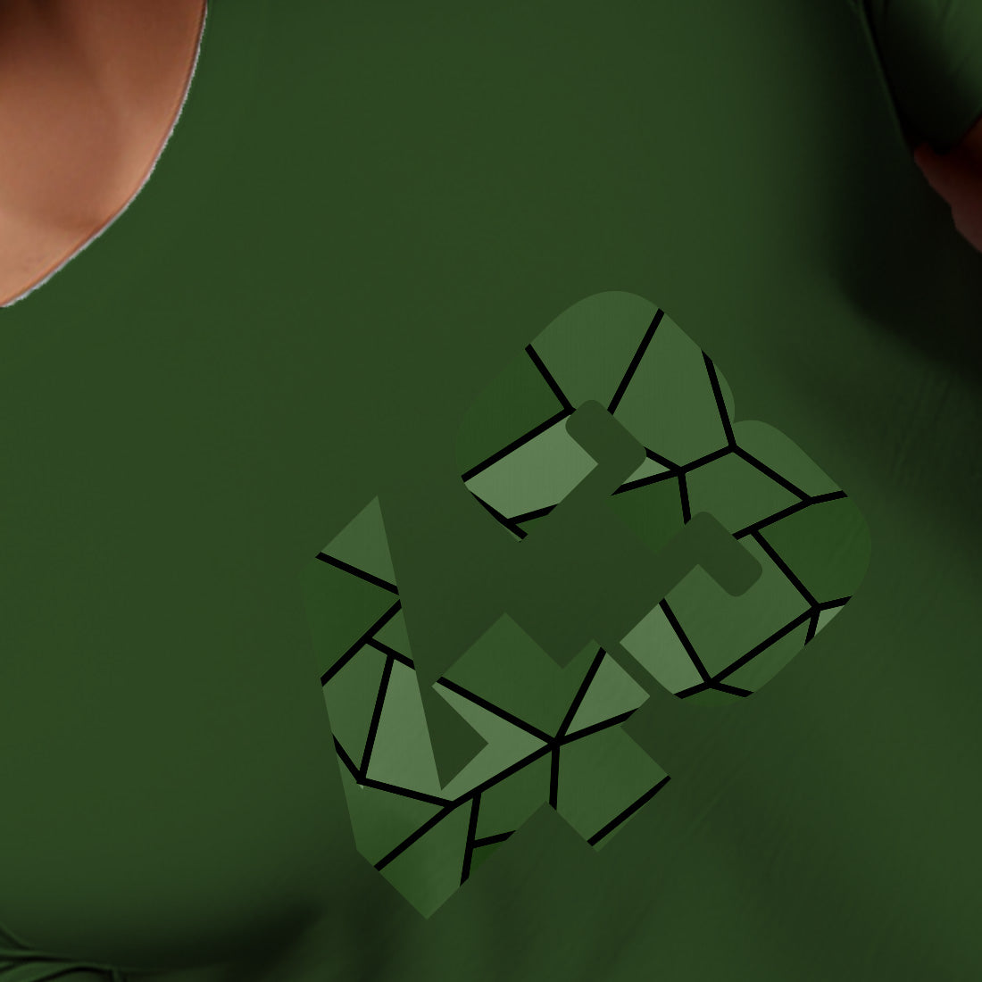 43 Number Men Unisex T-Shirt | Custom Number Graphic Tee (Olive Green)