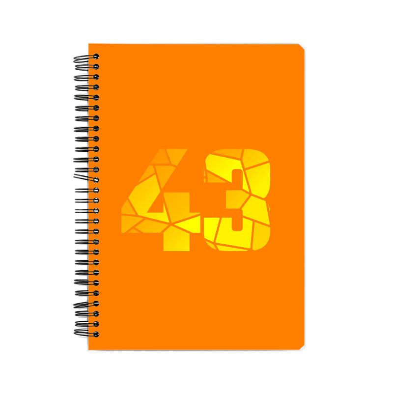 43 Number Notebook (Orange, A5 Size, 100 Pages, Ruled, 6 Pack)