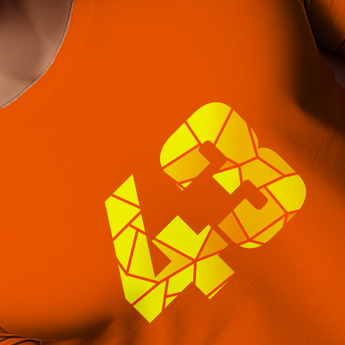 43 Number Men Unisex T-Shirt | Custom Number Graphic Tee (Orange)