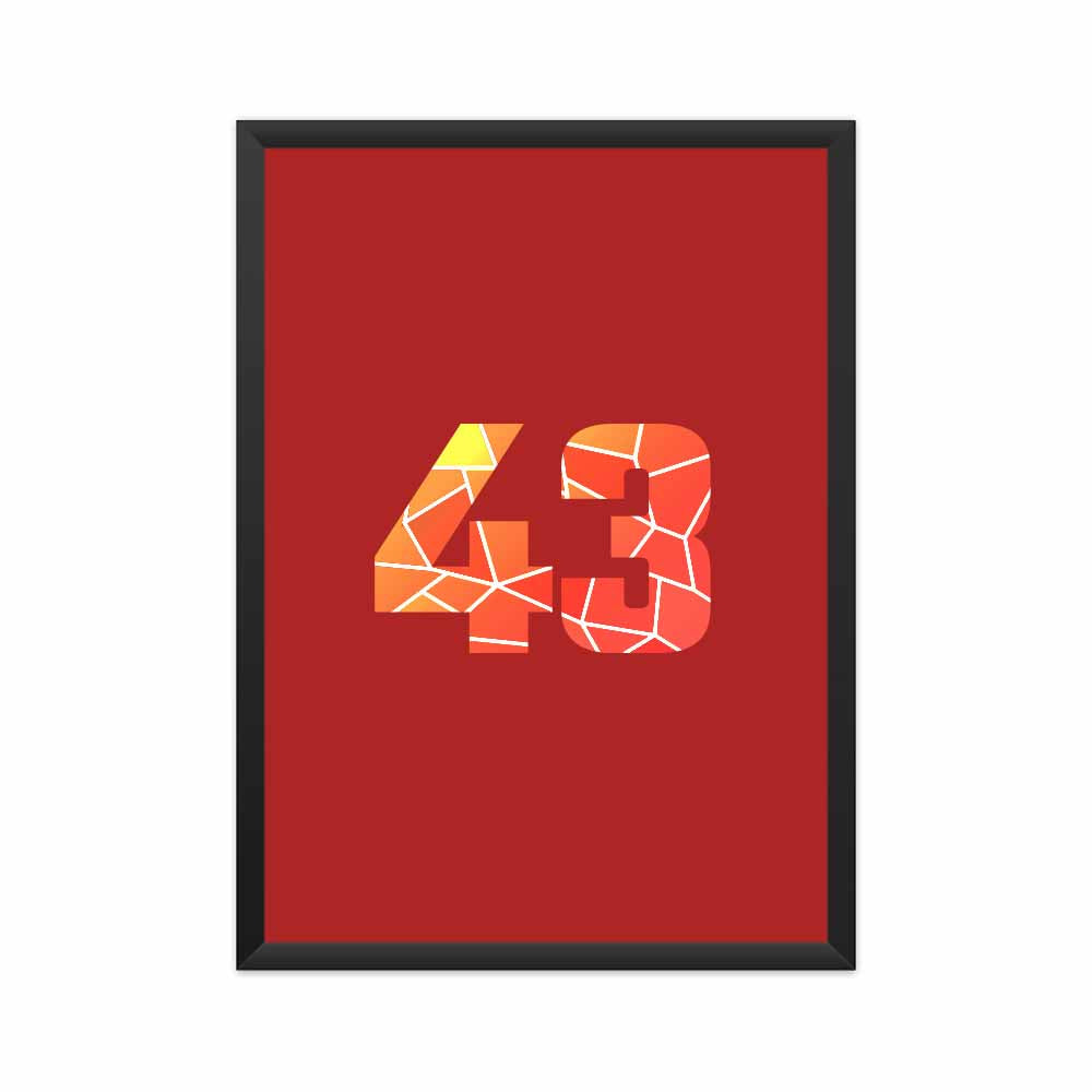 43 Number Framed Poster