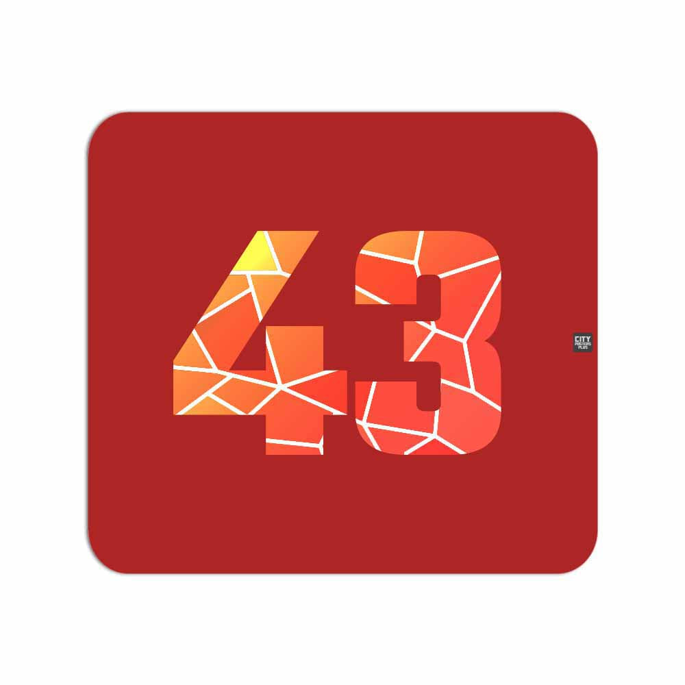 43 Number Mousepad (Red)