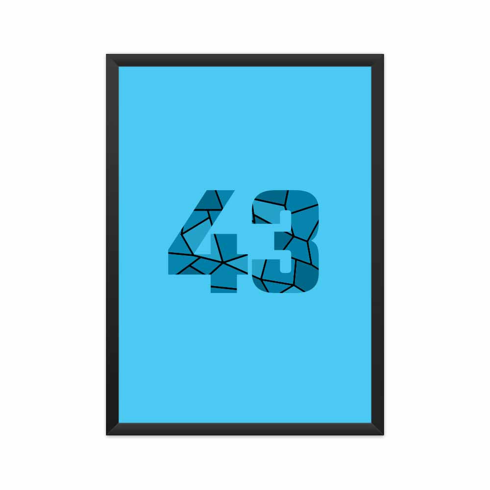 43 Number Framed Poster