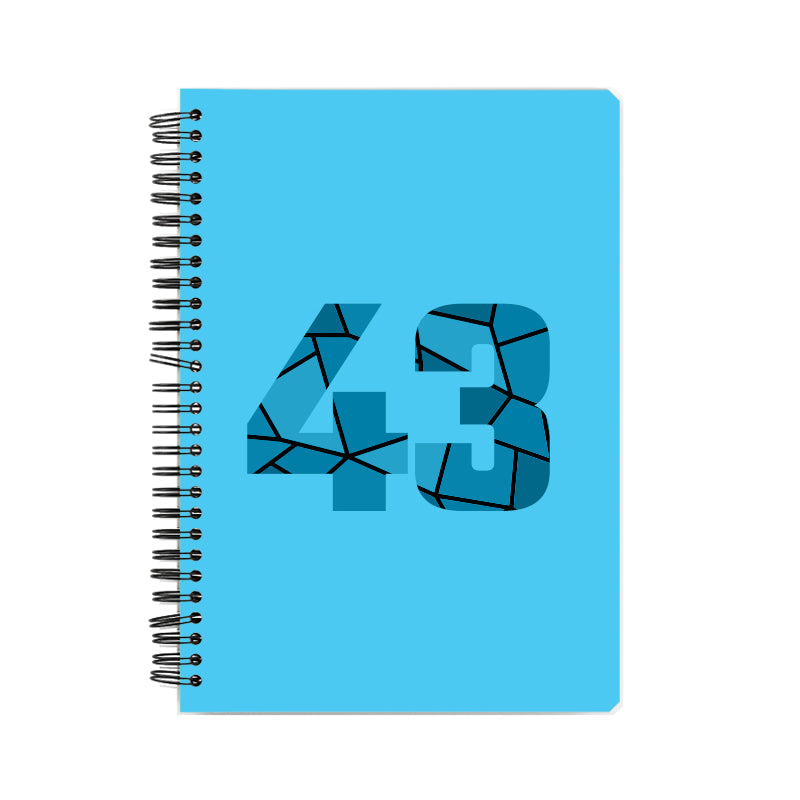 43 Number Notebook (Sky Blue, A5 Size, 100 Pages, Ruled, 6 Pack)