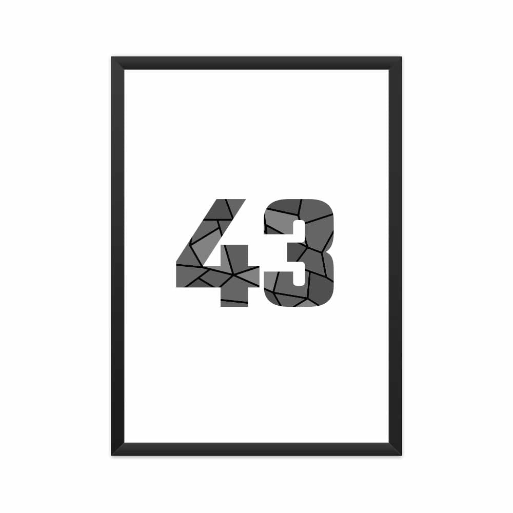 43 Number Framed Poster