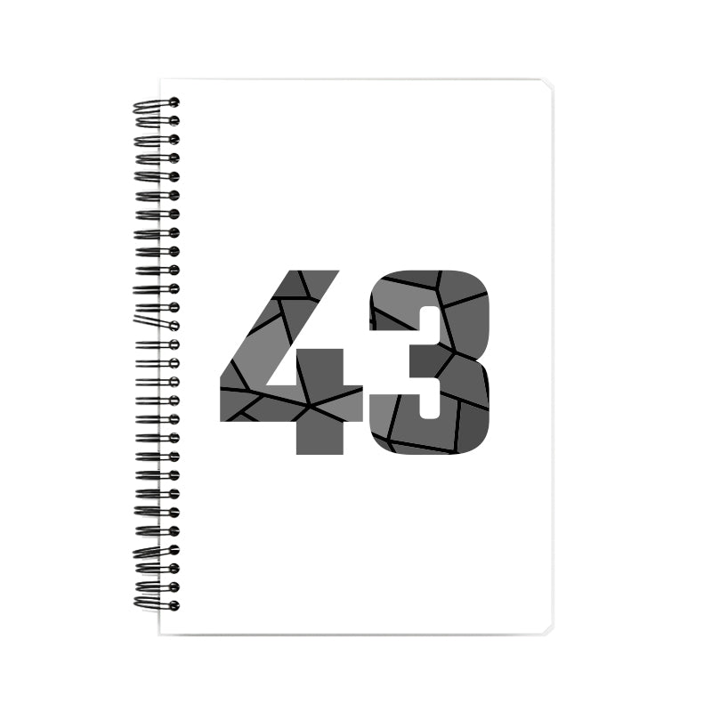 43 Number Notebook (White, A5 Size, 100 Pages, Ruled, 6 Pack)