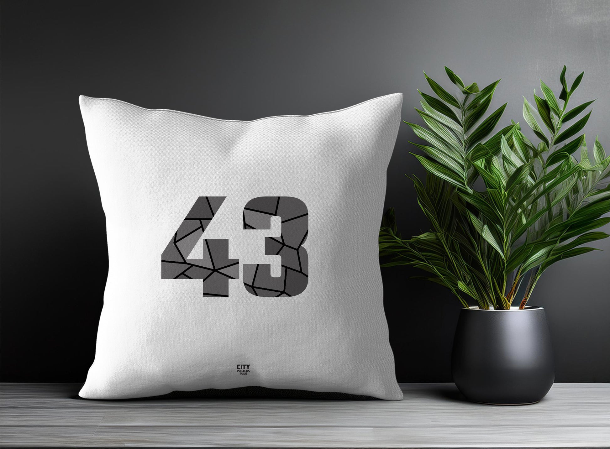 43 Number Pillow Case (White)