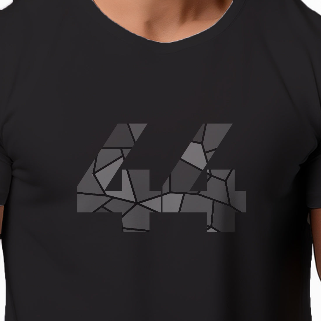 44 Number Men Unisex T-Shirt | Custom Number Graphic Tee (Black)