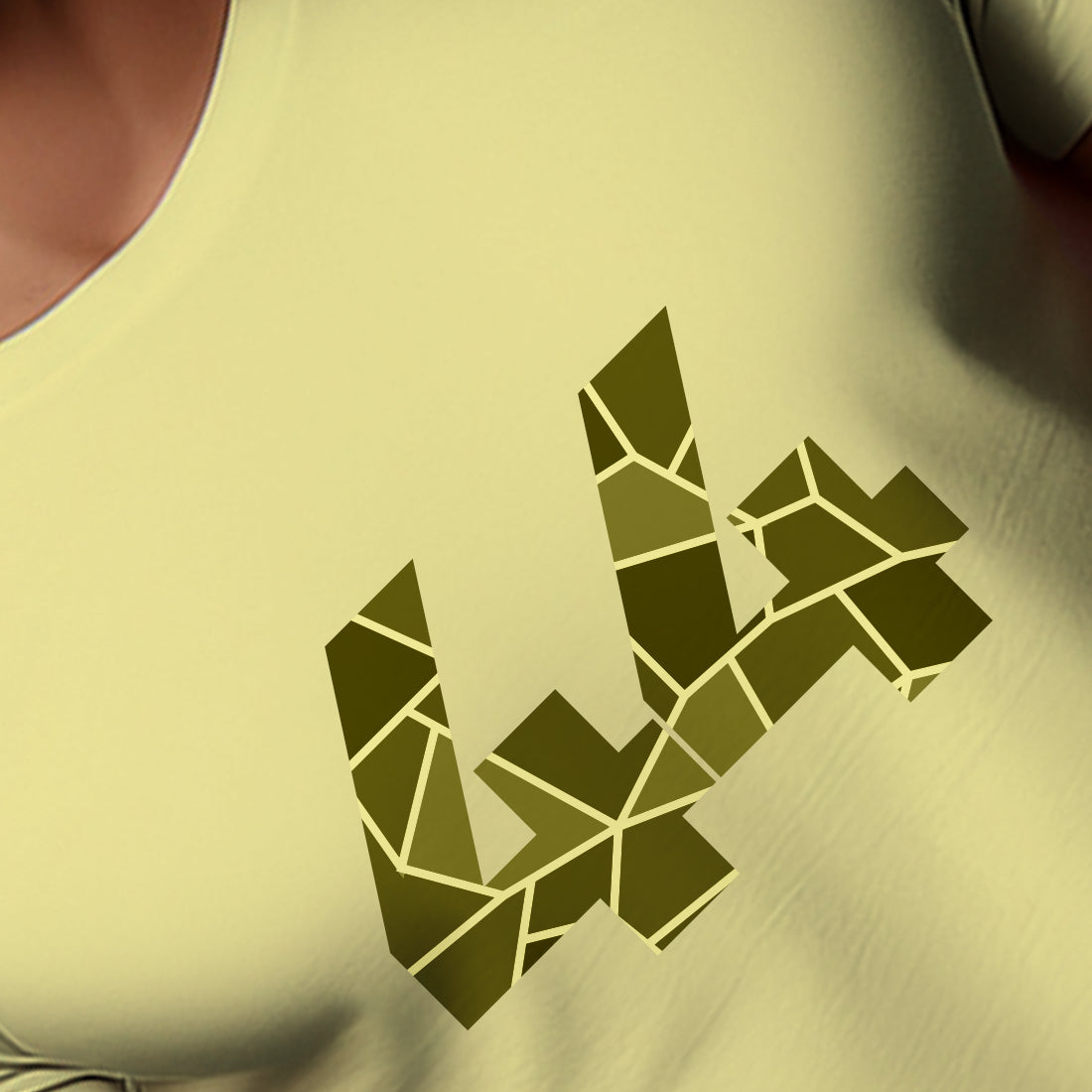 44 Number Men Unisex T-Shirt | Custom Number Graphic Tee (Butter Yellow)
