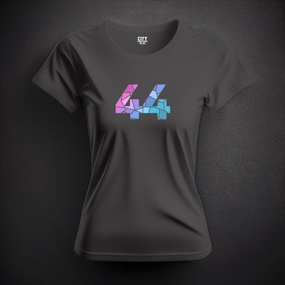 44 Number Women T-Shirt (Charcoal Grey) | Stylish Numeric Graphic Tee